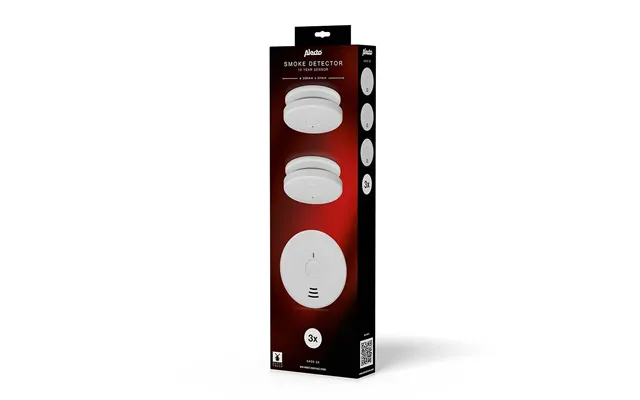 Alecto Sa20 Smoke Detector With Hush Button 85 Db Battery Included En14604 2005 Ac 2008 White 3 Pack