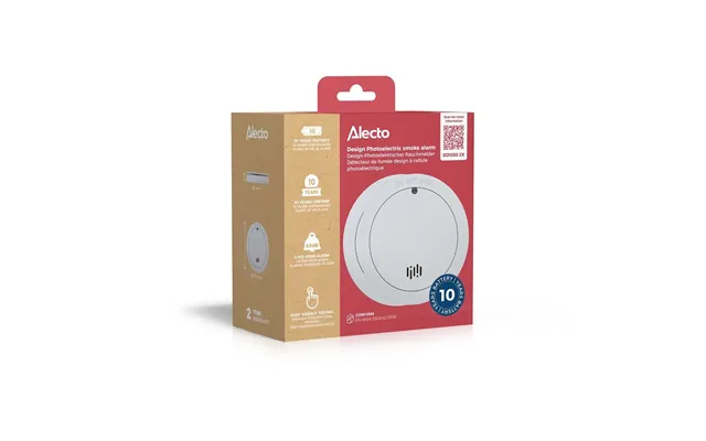 Alecto Sd1030 Smoke Detector With Runtime Sensor 85 Db 10 Year Battery Included En14604 2005 Ac 2008 White 2 Pack