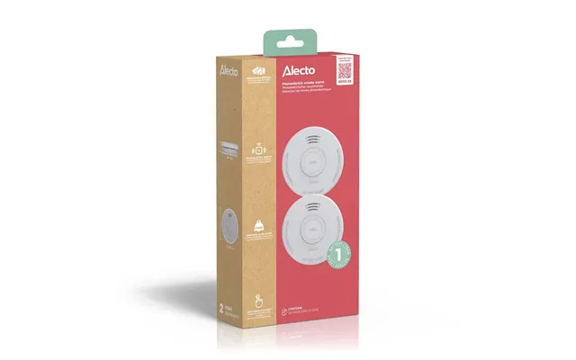 Alecto Sd110 Smoke Detector With Hush Button 85 Db Battery Powered En14604 2005 Ac 2008 White 2 Pack