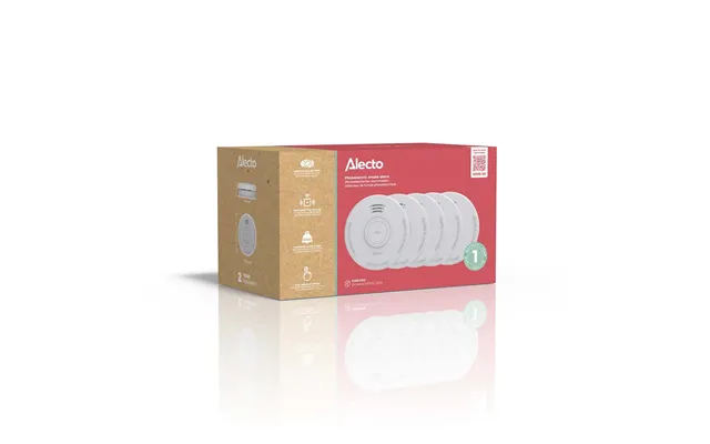 Alecto Sd110 Smoke Detector With Hush Button 85 Db Battery Powered En14604 2005 Ac 2008 White 5 Pack