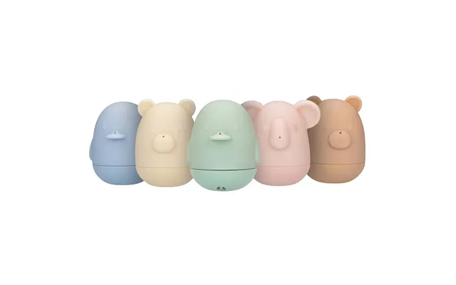 Alecto Set Of Five Colourful Bath Toys With Water Temperature Thermometer For Babies And Children