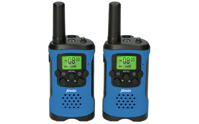 Alecto Walkie-talkie Set 2 Handsets Up To 7 Km Lcd Frequency Channels 8 Vox Up To 3 Hours Black Blue