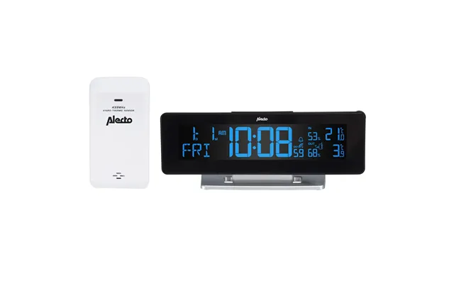 Alecto Ws-2500 Large Lcd Digital Alarm Clock With Weather Station - Termperature