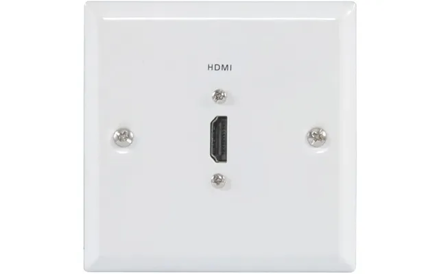 Av Link Metal Hdmi Wallplate Standard For Back Box - White Glass
