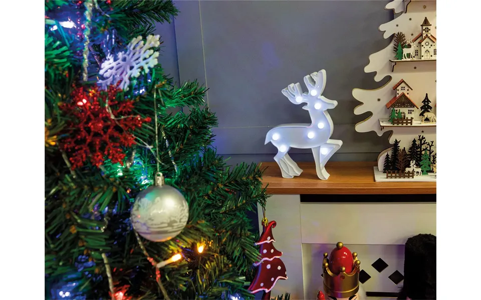 Battery Powered Soft Warm Glow Raindeer Led Standing Décor Childs Room Home Light - Blue