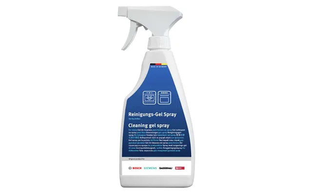 Bosch Powerful Low Odour Gel Spray For Oven Cleaning 500ml - Cleans Away Tough Burnt On Food