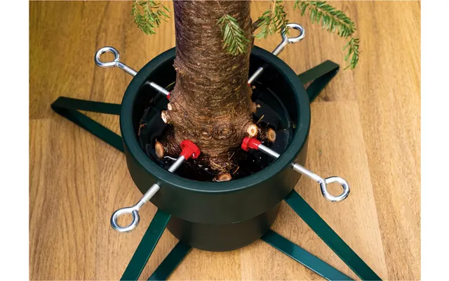 Christmas Tree Stand With 4 Clasps - 4 Metal Legs And Water Tank