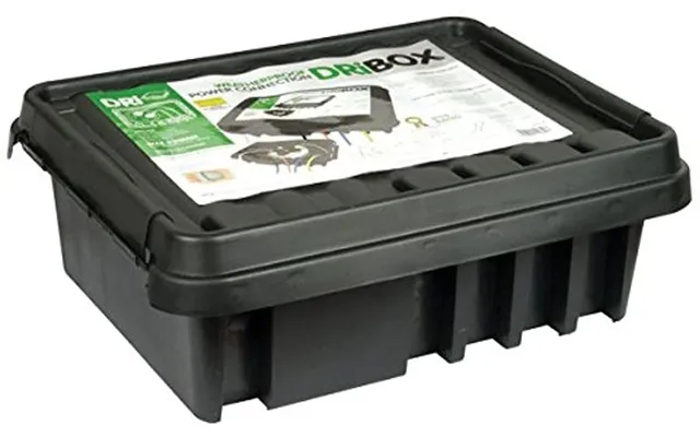 Dribox Dry Box Fl-1859-330 Ip55 Large Weatherproof Junction Connection Box For Cables & Sockets - Black