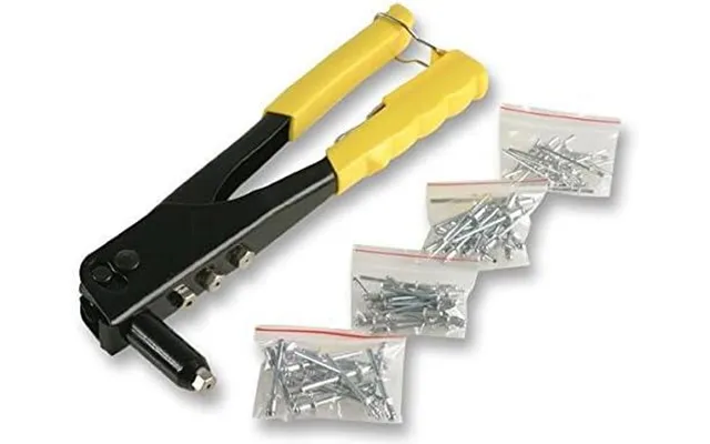 Duratool Heavy Duty Hand Rivet Gun With Rivets For Four Interchangeable Tips