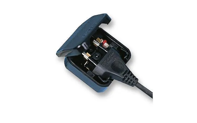 European 2 Pin Eu Cable To Uk Mains Plug Converter Adapter Ecp Clamp-on 5a - Black