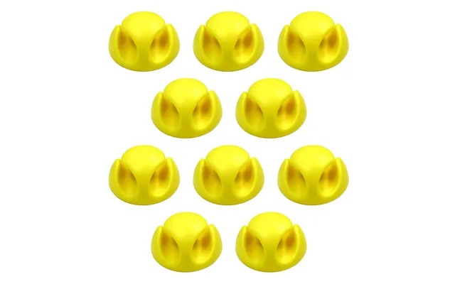 Ex-pro 10 Pack Double Cable Desk Tidy Clips - Self Adhesive Cord Holder Clips For Usb Power Wire Pc Office Home