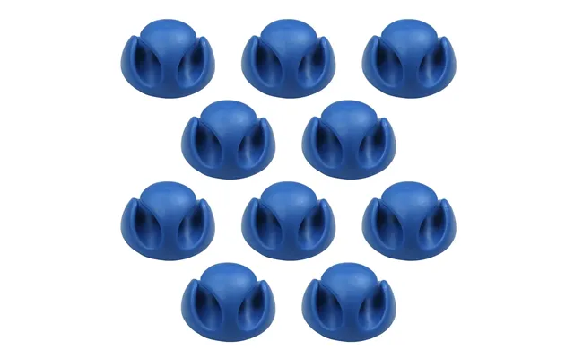 Ex-pro 10 Pack Double Cable Desk Tidy Clips - Self Adhesive Cord Holder Clips For Usb Power Wire Pc Office Home