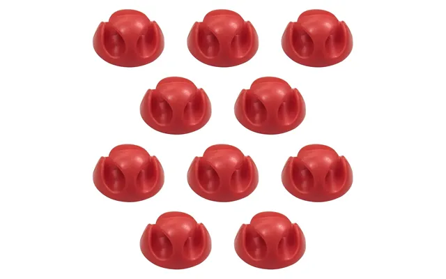 Ex-pro 10 Pack Double Cable Desk Tidy Clips - Self Adhesive Cord Holder Clips For Usb Power Wire Pc Office Home