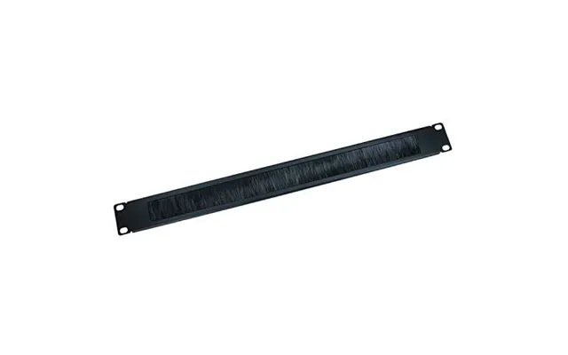 Ex-pro 19 Inch Brush Strip Cable Management Panel - Sturdy 1u Rack Mount Brush Plate With Black Bristles
