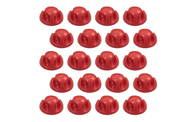 Ex-pro 20 Pack Double Cable Desk Tidy Clips - Self Adhesive Cord Holder Clips For Usb Power Wire Pc Office Home