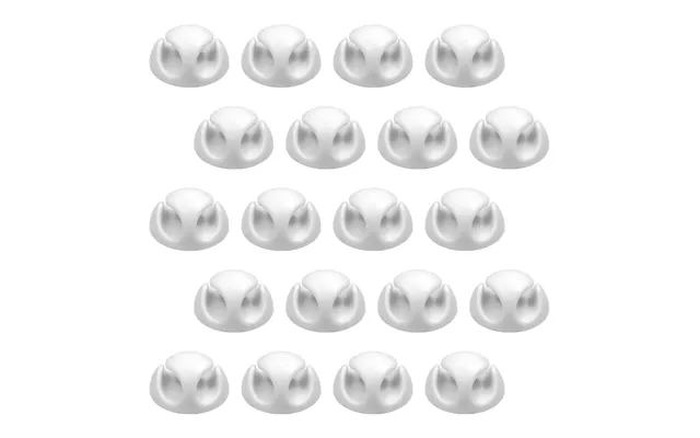Ex-pro 20 Pack Double Cable Desk Tidy Clips - Self Adhesive Cord Holder Clips For Usb Power Wire Pc Office Home