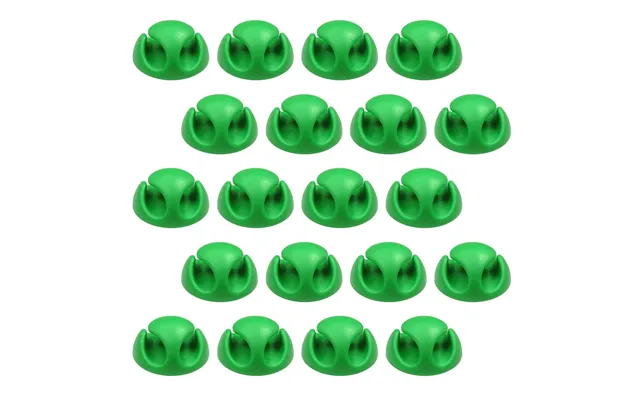 Ex-pro 20 Pack Double Cable Desk Tidy Clips - Self Adhesive Cord Holder Clips For Usb Power Wire Pc Office Home
