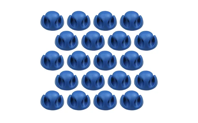 Ex-pro 20 Pack Double Cable Desk Tidy Clips - Self Adhesive Cord Holder Clips For Usb Power Wire Pc Office Home