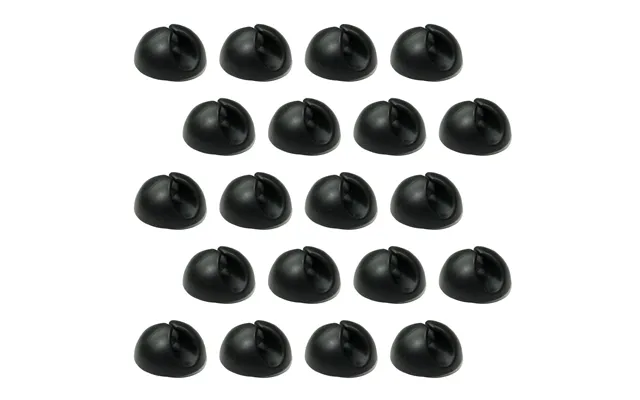 Ex-pro 20 Pack Single Cable Desk Tidy Clips - Self Adhesive Cord Holder Clips For Usb Power Wire Pc Office Home