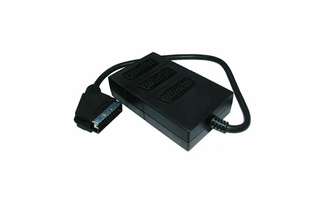 Ex-pro 3 Way Scart Switch Box Splitter Lead Cable Plug Sockets Adaptor Combiner Joiner