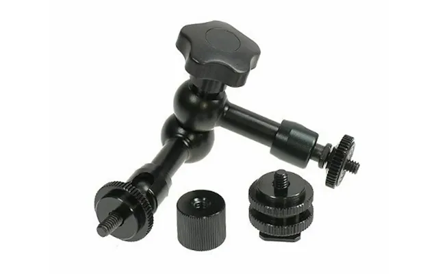 Ex-pro 7 Magic Friction Articulating Arm With Hot Shoe Mount & Camera Mount For Dslr Camera - Black