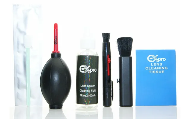 Ex-pro Lens & Camera Advanced Cleaning Kit For Dslr Cameras Lens Brush,air Blower,cloths,tissues,pen,fluid,cmos Ccd Swab