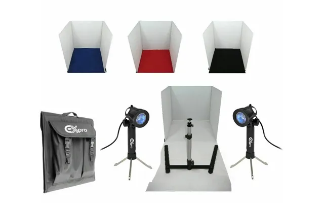 Ex-pro Product Photo Soft Box Cube Studio Set - 15 X 15 40cm X 40cm, 2 X Daylight Lamps & Case