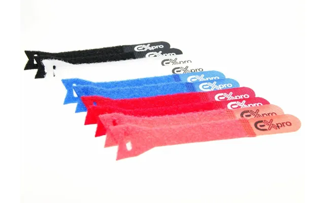 Ex-pro Reusable Nylon Strap Hook Loop Cable Cord Ties Tidy Pull Loop Colour X10