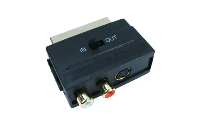 Ex-pro Scart To 2 X Rca Audio R L & Svhs S-video Adaptor Input Or Output Switched