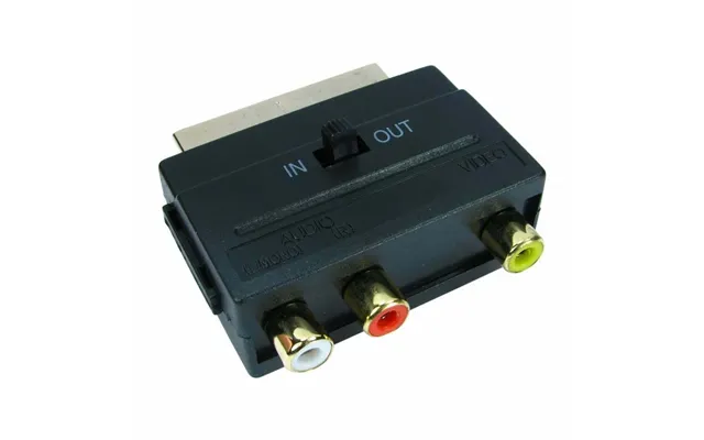 Ex-pro Scart To 3 X Rca Composite Adapter Input Or Output Switched