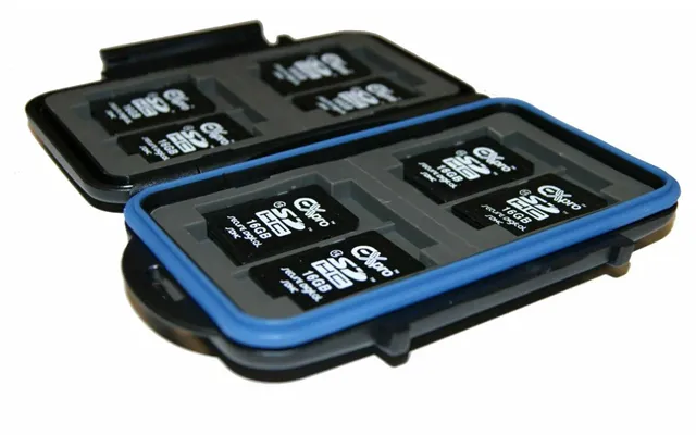 Ex-pro Tough-store Waterproof Memory Card Case For Sd Sdhc Sdxc & Cf Cards - Holds 8 Sd 4 Compact Flash