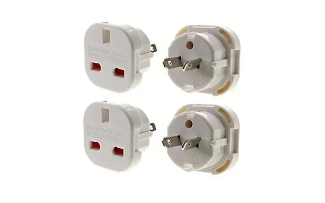 Ex-pro, X2 Travel Adapter Converts Uk Plugs Plug To 2 Pin Flat Converts - Usa Canada Australian To Uk 3 Pin Eu 2 Pin Soc