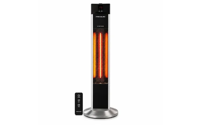 Free Standing Infrared Patio Heater - Carbon Fibre Outdoor Heater With Remote Control, 3 Heat Settings, Tip-over Protect