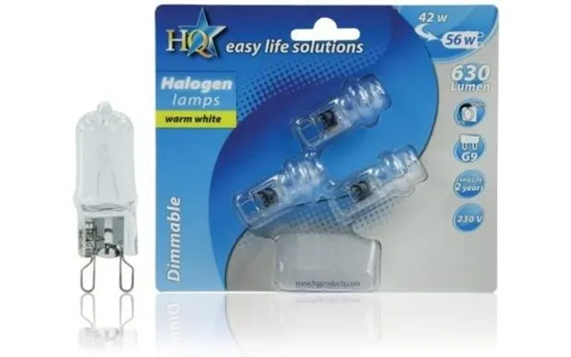 G9 42w Warm White Light Bulbs Long Life Halogen 240v 42 Watt - Pack Of 3