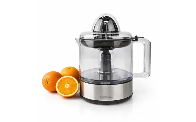 Gastronoma 800ml Electric Citrus Press Juicer With Adjustable Pulp Filter, 2x Cones And Easy Pour Spout - Black Silver