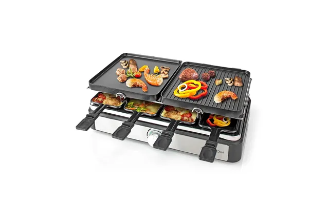 Gastronoma Electric Raclette Gourmet Stone Grill - 8 Person Indoor Non-stick Tabletop Cooker