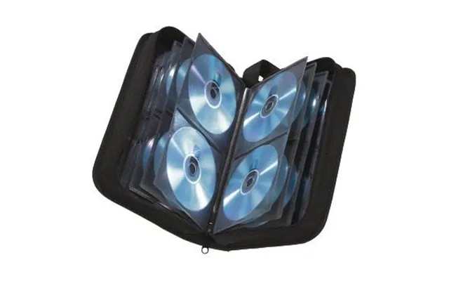 Hama 104 Cd Dvd Blu-ray Wallet Carry Case Disc Storage Protection Bag Nylon Holder - Black