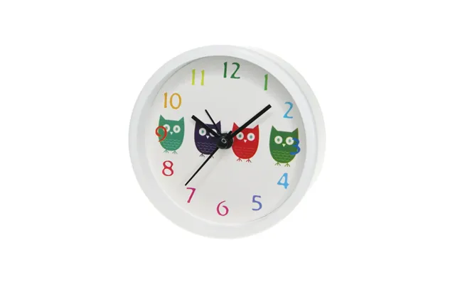 Hama Cute Owl Children's Alarm Clock, Silent Running, Large Numbers - White