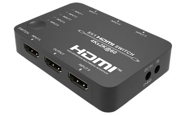 Hdmi Switch 5 Port With Ir Remote 4k 60hz Ycbcr 4 4 4.