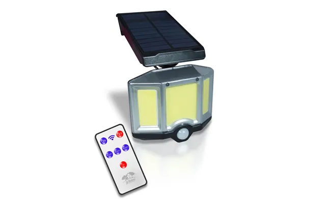 Led Solar Security Wall Light With Remote Control - Dusk Dawn Mode And Pir Motion Sensor