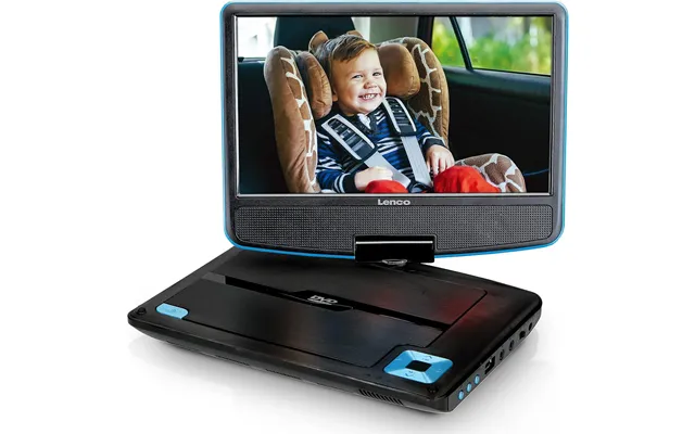 Lenco Dvp-910bu Portable Dvd Player With 9 Swivel Screen & Mounting Headrest Brackets Earphone Sd Card Usb Av-in Av-out,