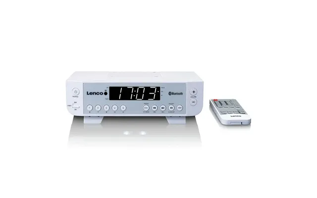 Lenco Fm Kitchen Radio With Bluetooth Led Lighting And Timer White