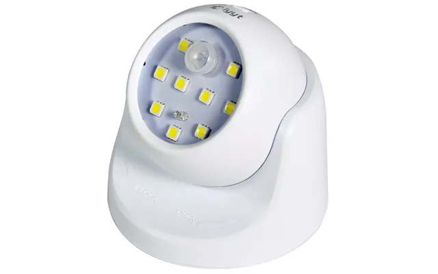 Lyyt Wireless Led Motion Sensor Light, Outdoor Pir Floodlight, Removeable Head, 360 Rotation, Battery Powered - White