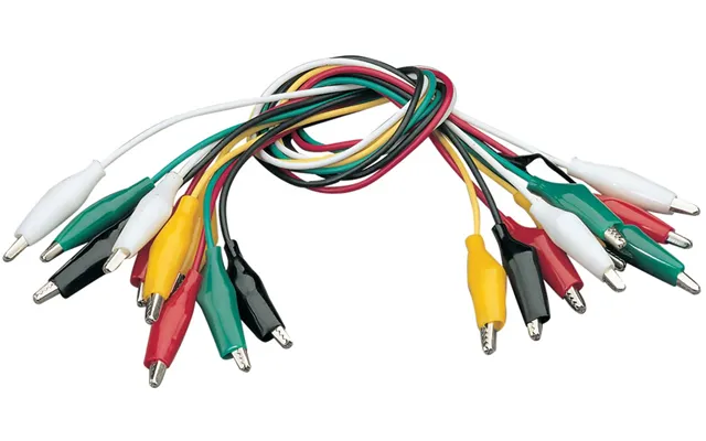 Mercury Alligator Crocodile Clip Test Leads Set 10 Coloured Leads