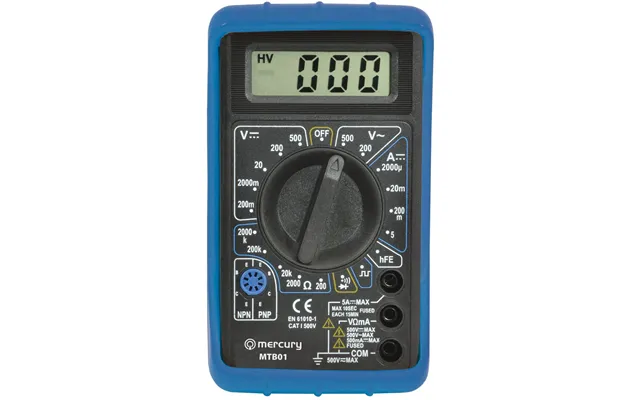 Mercury Digital Multitester Multimeter Test Meter Ac Dc Volt Amp Continuity Tester