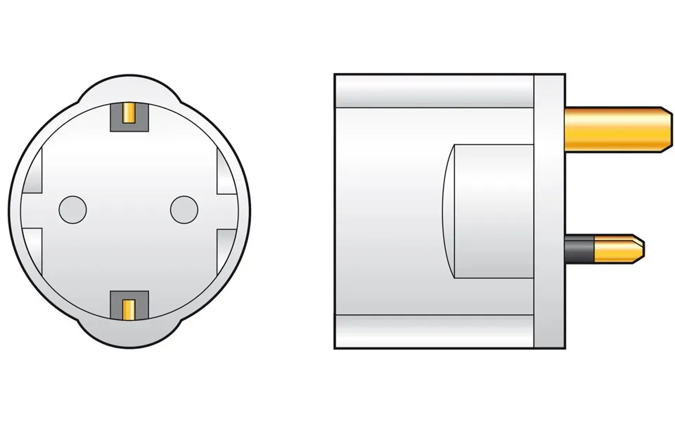 Mercury European Schuko Cee 7 7 Power Mains Socket To Uk Travel Visitor Adaptor