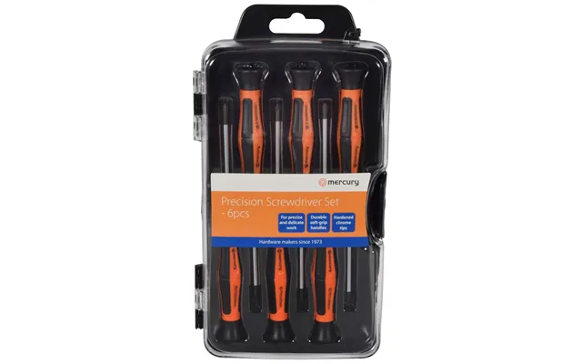 Mercury Precision Soft Grip Screwdriver Set For Small Screws Philips And Flat Set 6pcs