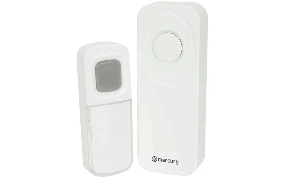 Mercury Wireless Waterproof Doorbell With Portable Chime White