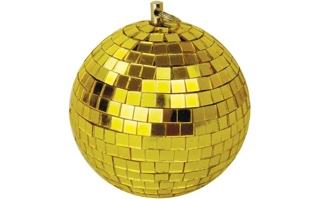 Mirror Ball 10cm 100mm 4 Gold Sparkling Disco Lights Halloween Xmas Party