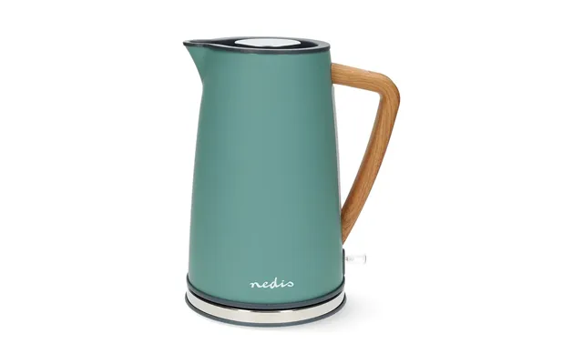 Nedis 1.7l Soft Touch Jug Kettle With Wood Effect Handle, Overheat Protection, Removeable Filter, 2